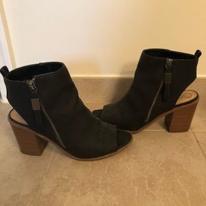 Black Peep Toed Booties by Sam Edelman Circus